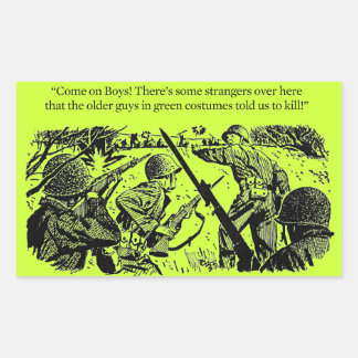 Sticker Rectangulaire Ensemble antiguerre