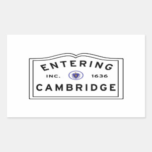 Sticker Rectangulaire Entrée Cambridge Massachusetts