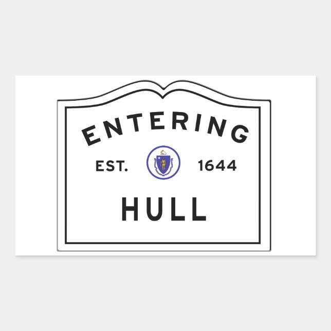 Sticker Rectangulaire Entrée de la ville de Hull (Devant)