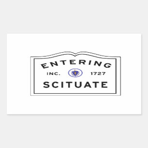 Sticker Rectangulaire Entrer dans la ville de Scituate mA