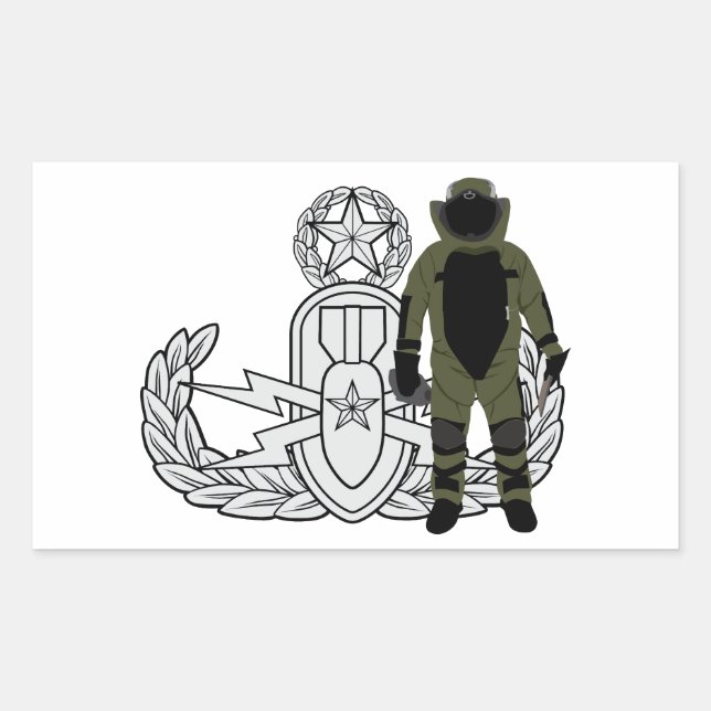 Sticker Rectangulaire EOD Bomb Suit (Devant)