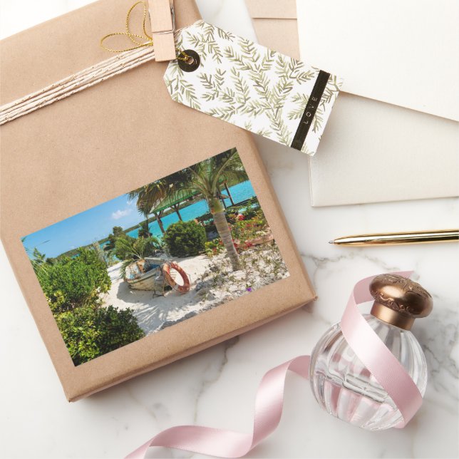 Sticker Rectangulaire Épave de bateau échouée (Cadeaux)