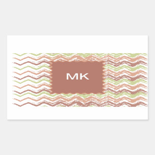 Sticker Rectangulaire Épice de scribble Chevron ZigZag