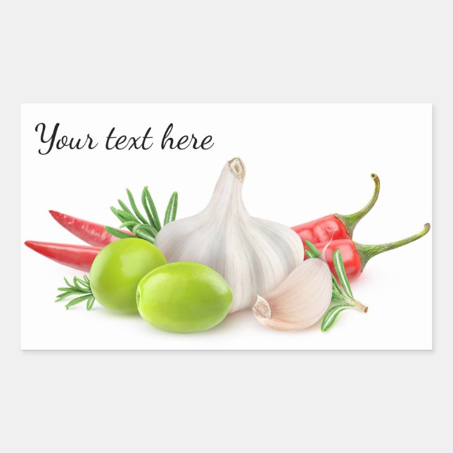 Sticker Rectangulaire Épices (Devant)