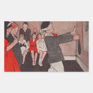 Sticker Rectangulaire Épingler la queue âne