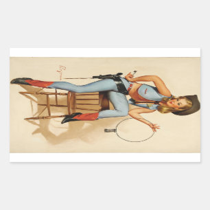 Sticker Rectangulaire Épouse-fille fille fille