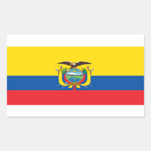 Sticker Rectangulaire Equateur* Bendera de Ecuador