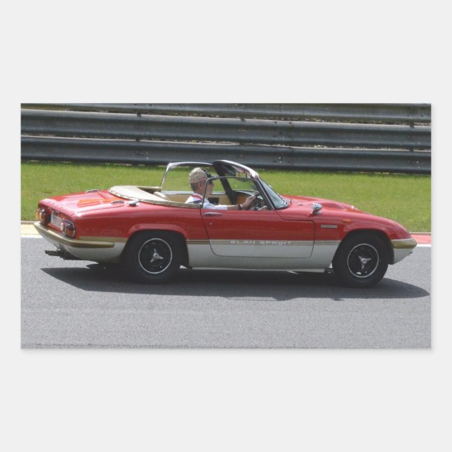 Sticker Rectangulaire Équipe Gold Leaf Lotus Elan (Devant)