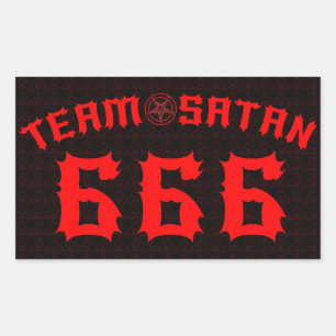Sticker Rectangulaire Équipe Satan 666