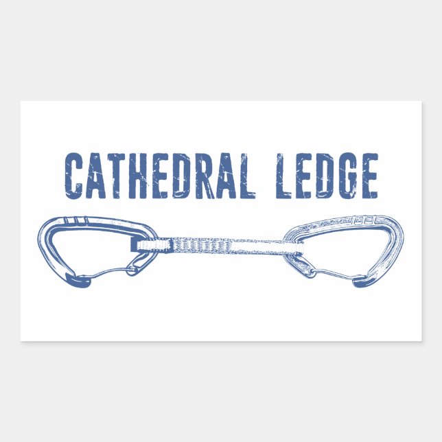 Sticker Rectangulaire Escalade Cathedral Ledge (Devant)