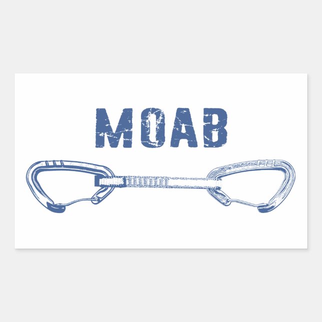 Sticker Rectangulaire Escalade de Moab Utah (Devant)