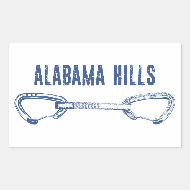 Sticker Rectangulaire Escalade des collines de l'Alabama (Devant)