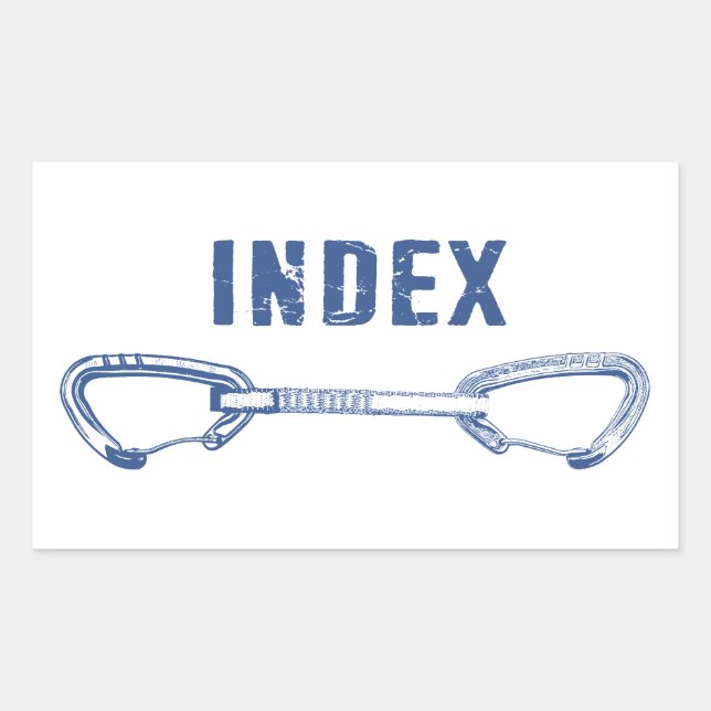 Sticker Rectangulaire Escalade d'index Quickdraw (Devant)