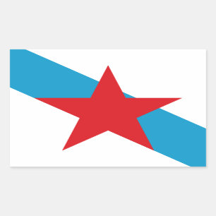 Sticker Rectangulaire Estreleira - Bandera Independentista Gallega
