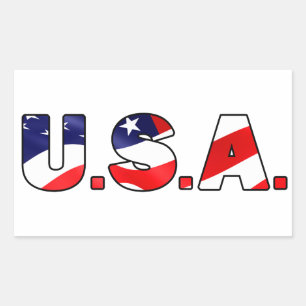 Sticker Rectangulaire États-Unis