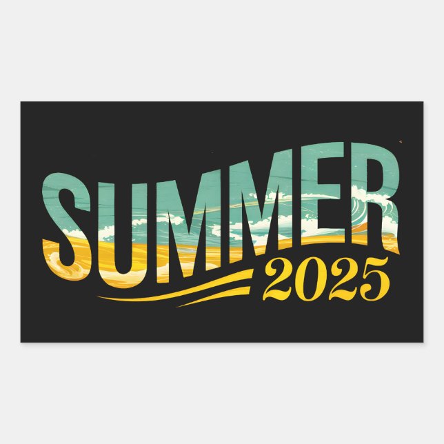 Sticker Rectangulaire Été 2025 (Devant)