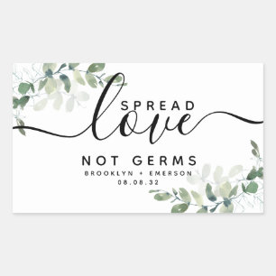 Sticker Rectangulaire Eucalyptus Étaler Amour Pas Germes Sanitizer À La