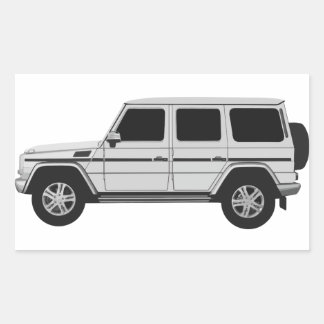 Sticker Rectangulaire European Truck 4x4 gris
