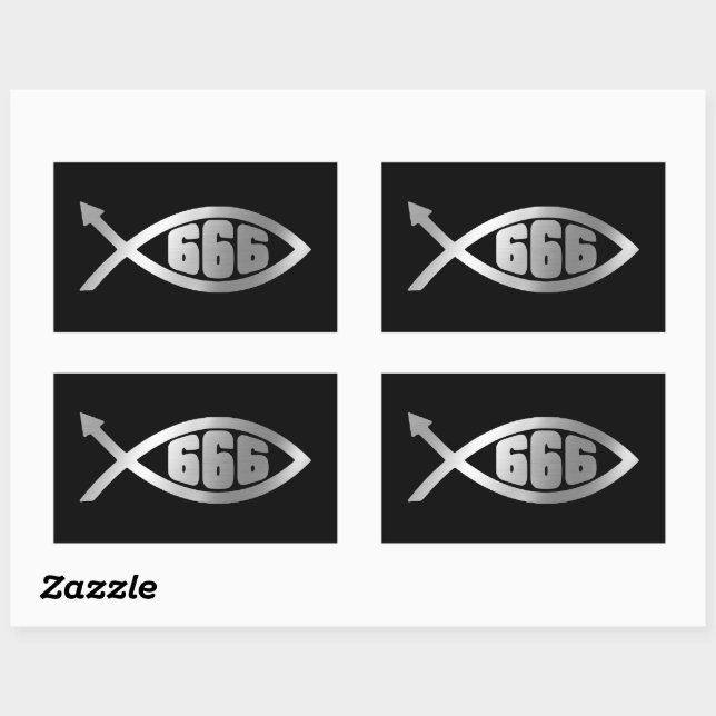 Sticker Rectangulaire Évolution - 666 (Feuille)