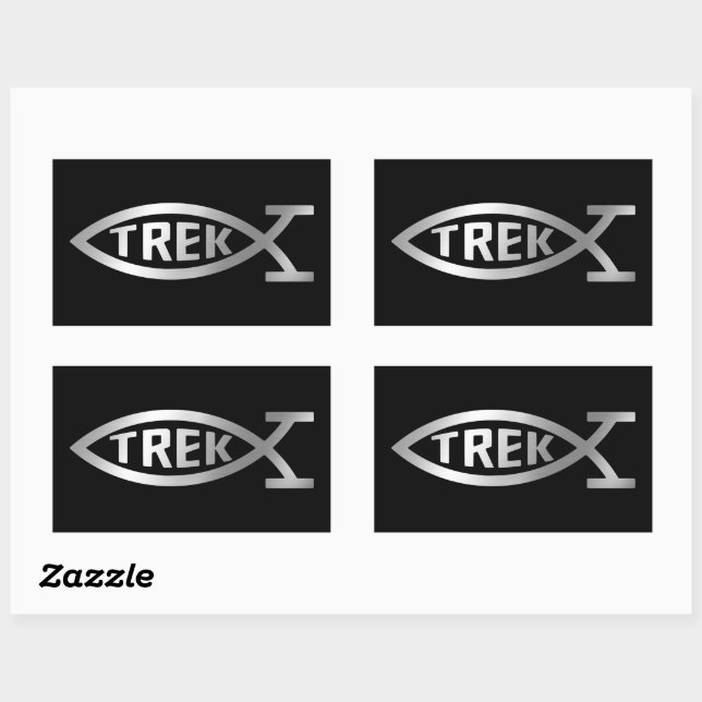 Sticker Rectangulaire Évolution - Trek (Feuille)