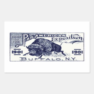 Sticker Rectangulaire Expo 1901 Casserole-Américaine