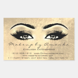 Sticker Rectangulaire Eyelash Extension maquillage Beauté Browns Golden