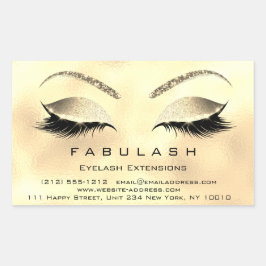Sticker Rectangulaire Eyelash Extension Maquillage Beauté Salon Parties 