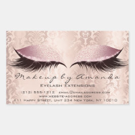 Sticker Rectangulaire Eyelash Extension Maquillage rose Artiste Beauté D
