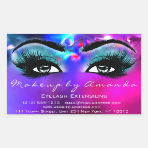 Sticker Rectangulaire Eyelash Rallonge Artiste de maquillage Énergie ro