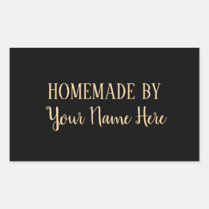 Sticker Rectangulaire Fabriqué maison par Cookie Cake élégant moderne