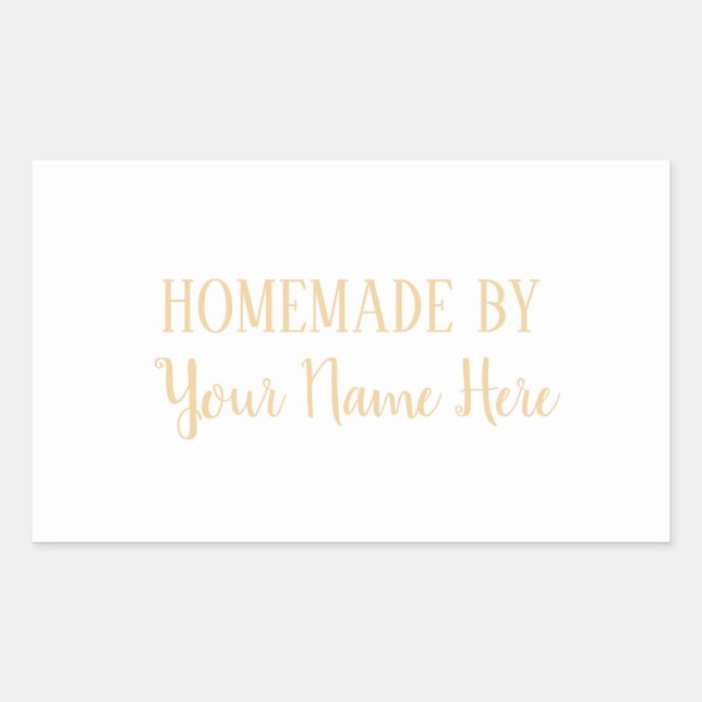 Sticker Rectangulaire Fabriqué maison par Cookie Cake élégant moderne (Devant)