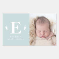 faire-part de naissance photo monogramme des pieds