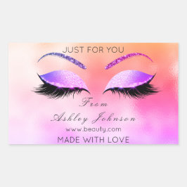 Sticker Rectangulaire Faite Par Parties scintillant Lashes Rectangulaire