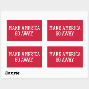Sticker Rectangulaire Faites disparaître l'Amérique - Nouveau MAGA