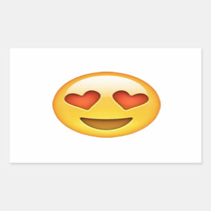 Sticker Rectangulaire Faites face avec l'autocollant en forme de coeur