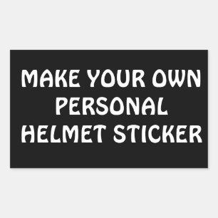 STICKER RECTANGULAIRE FAITES VOTRE PROPRE BÂTIMENT DE CASQUE UNIQUE