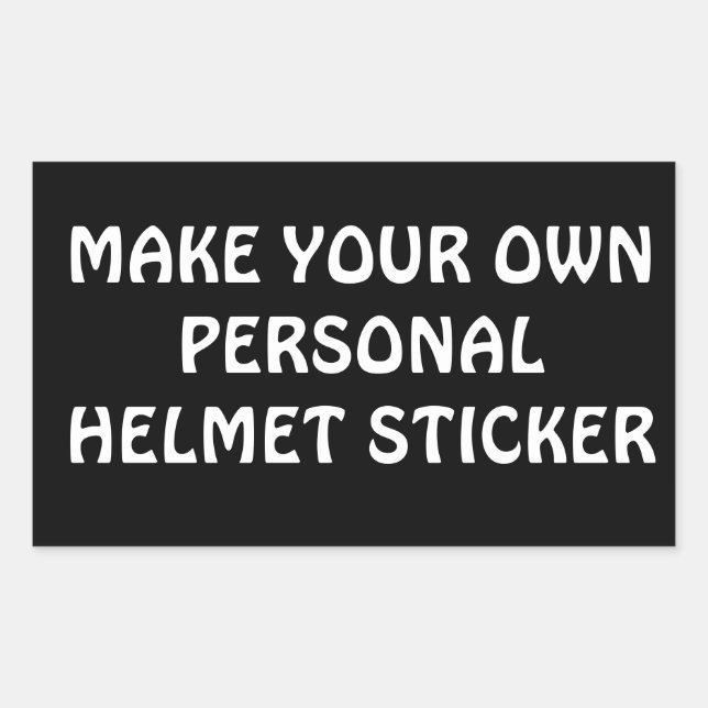 STICKER RECTANGULAIRE FAITES VOTRE PROPRE BÂTIMENT DE CASQUE UNIQUE (Devant)