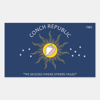 Sticker Rectangulaire FAKES Authentic Conch Republic