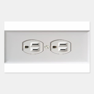 Sticker Rectangulaire Faux imbéciles d'avril électriques de polisson