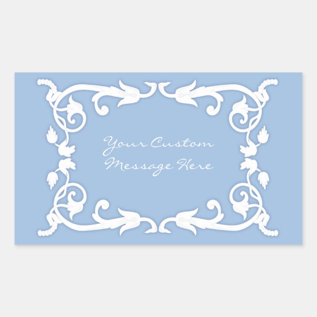 Sticker Rectangulaire Faux Jasperware (Devant)