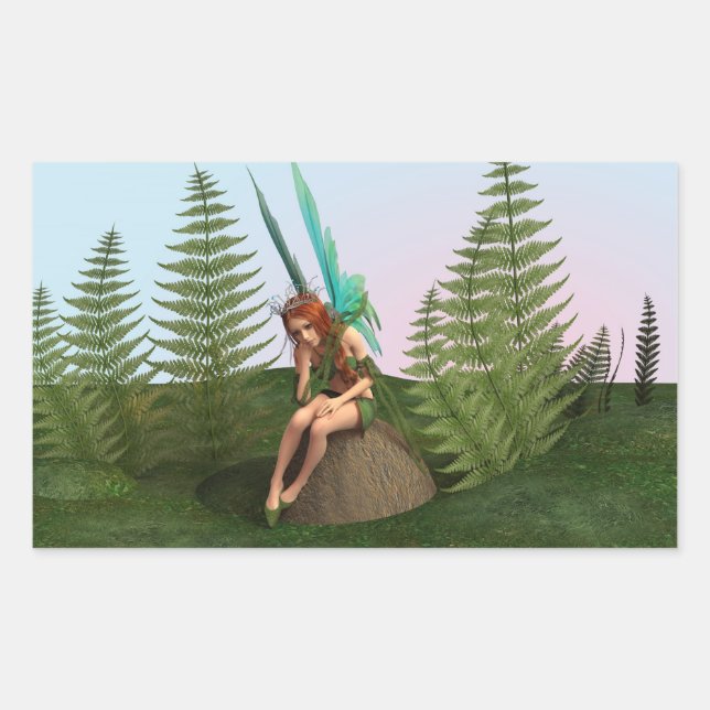 Sticker Rectangulaire Fée attentionnée (Devant)