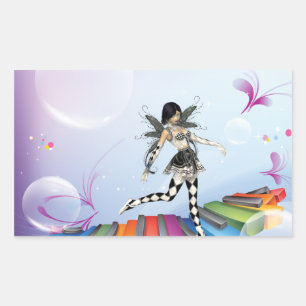 Sticker Rectangulaire Féerie de clavier musical