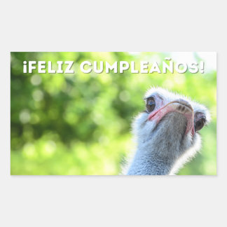 Sticker Rectangulaire Feliz cumpleaños, heureux anniversaire espagnol