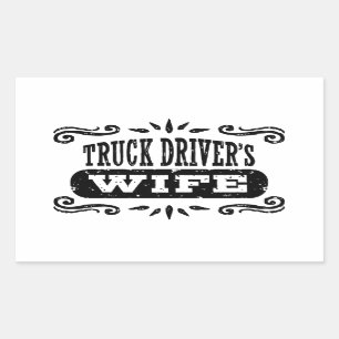 Sticker Rectangulaire Femme de conducteur de camion