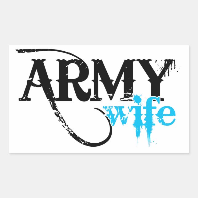 Sticker Rectangulaire Femme de l'armée en état de détresse (Devant)