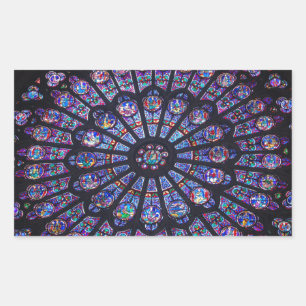 Sticker Rectangulaire Fenêtre rose Paris
