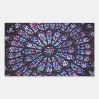 Sticker Rectangulaire Fenêtre rose Paris
