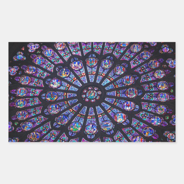 Sticker Rectangulaire Fenêtre rose Paris (Devant)
