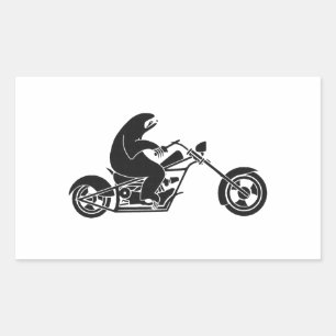Sticker Rectangulaire Fente Lente Sur Un Vélo Rapide