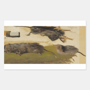 Sticker Rectangulaire Ferdinand von Wright - Rodents